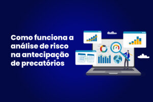 ilustração com desenho de um computador que contém vários gráficos na tela