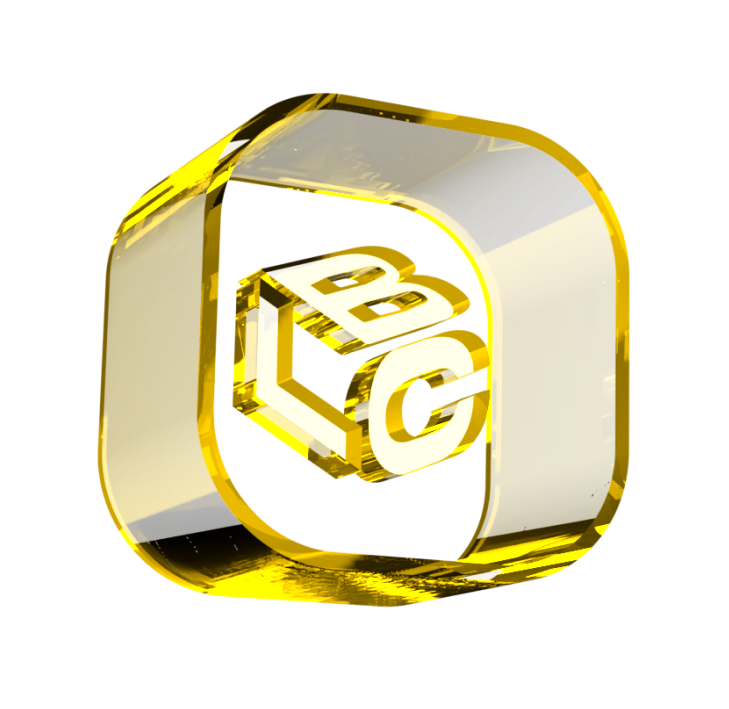Elemento 3D LCbank, em estilo de vidro