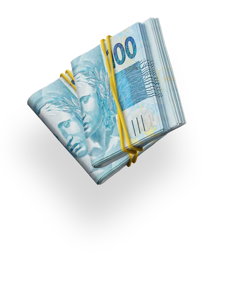 Notas de 100 Reais dobradas 2026